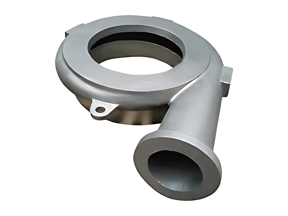 Blower volute casings: Volute casing with machined outlet