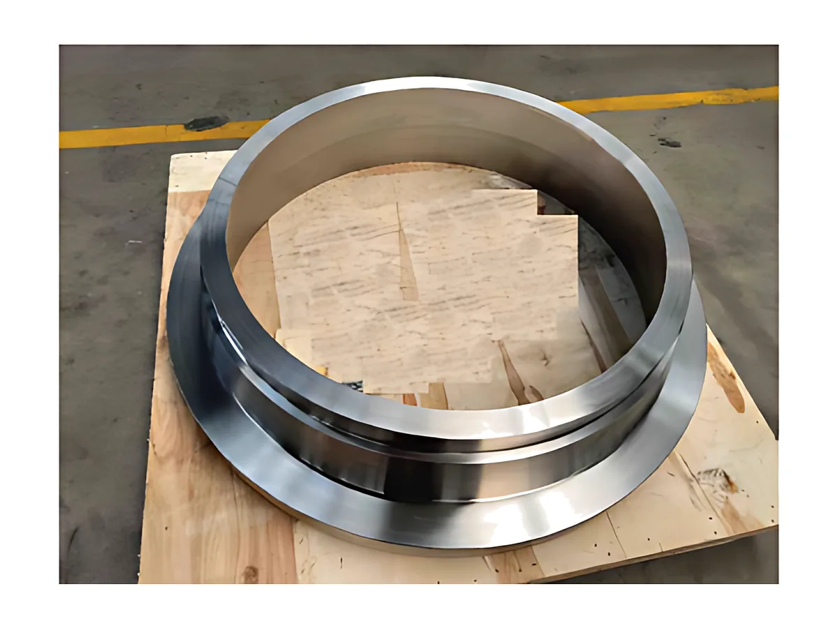 Ring forgings: Machined ring forging on pallet