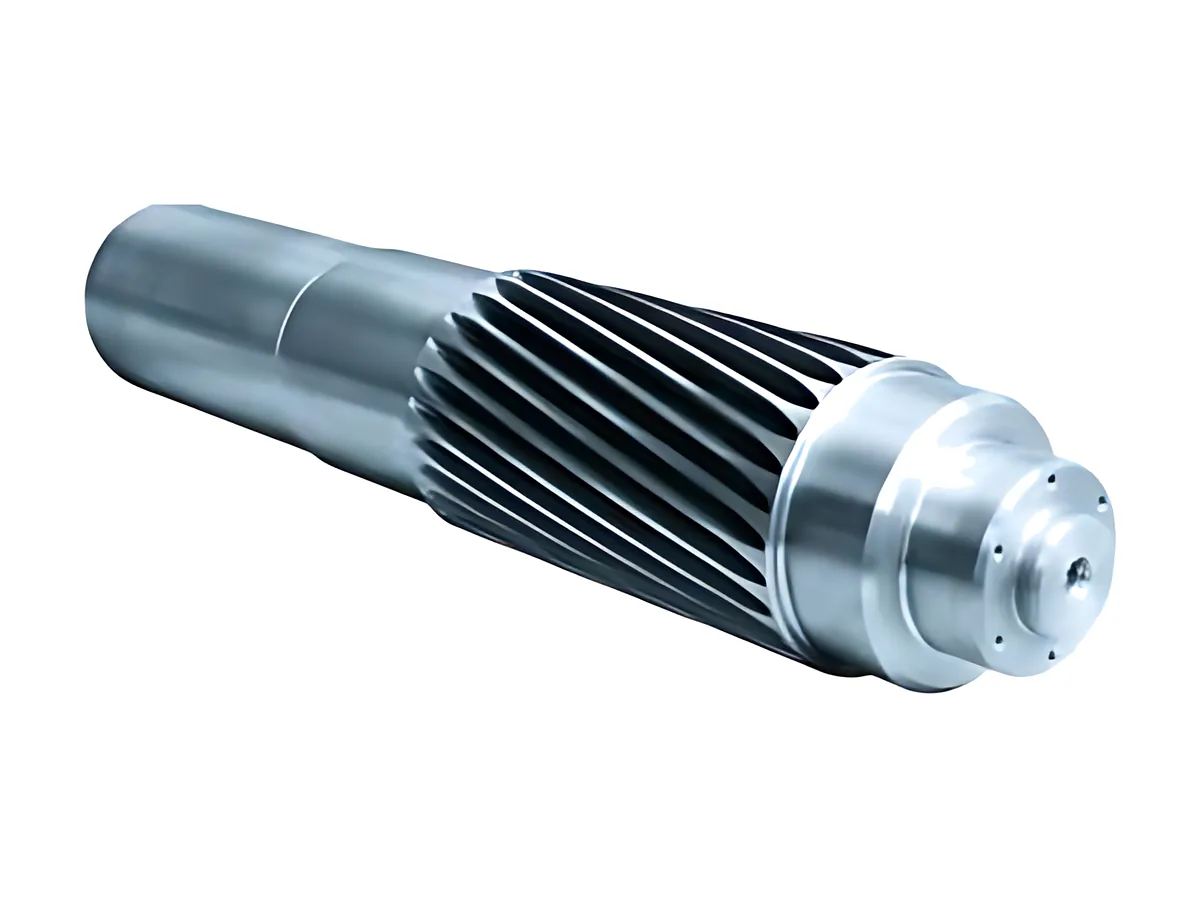 Gear shafts: Forged gear shaft with integral teeth, hobbed and ground