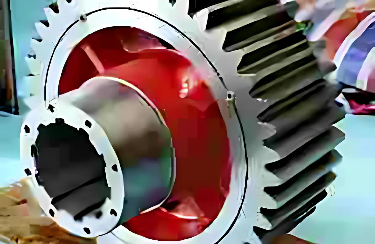 Gear wheels with hub: Helical and spur rims on solid or splined hubs