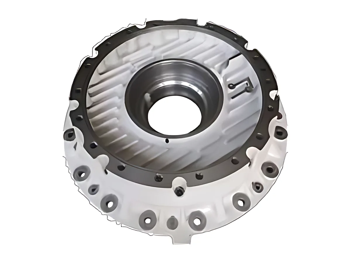 Gearbox end shields: Ribbed end shield with bearing bore
