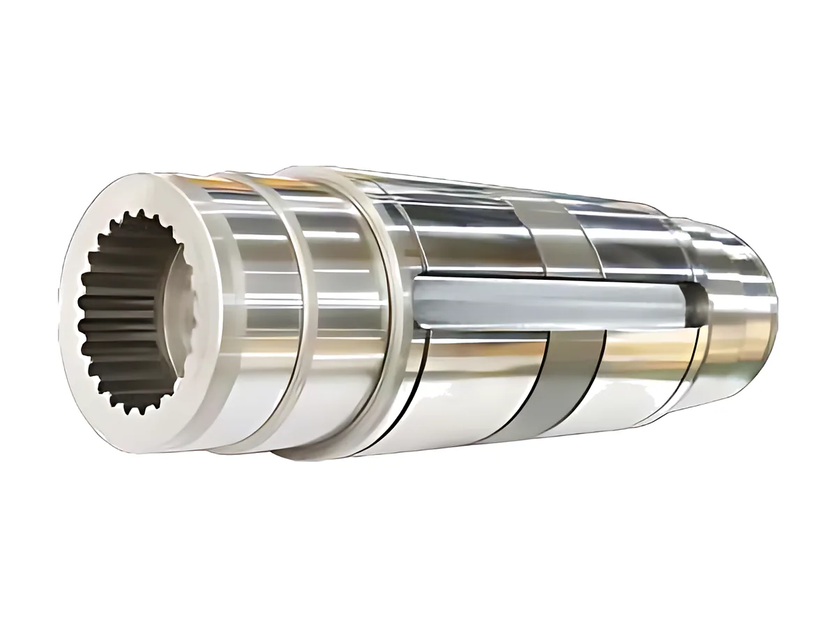 Gearbox spline shafts: Hollow shaft with internal spline for gearbox output stages
