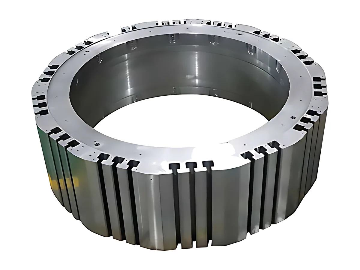Generator rotor rings: Rotor magnetic ring with milled pole slots