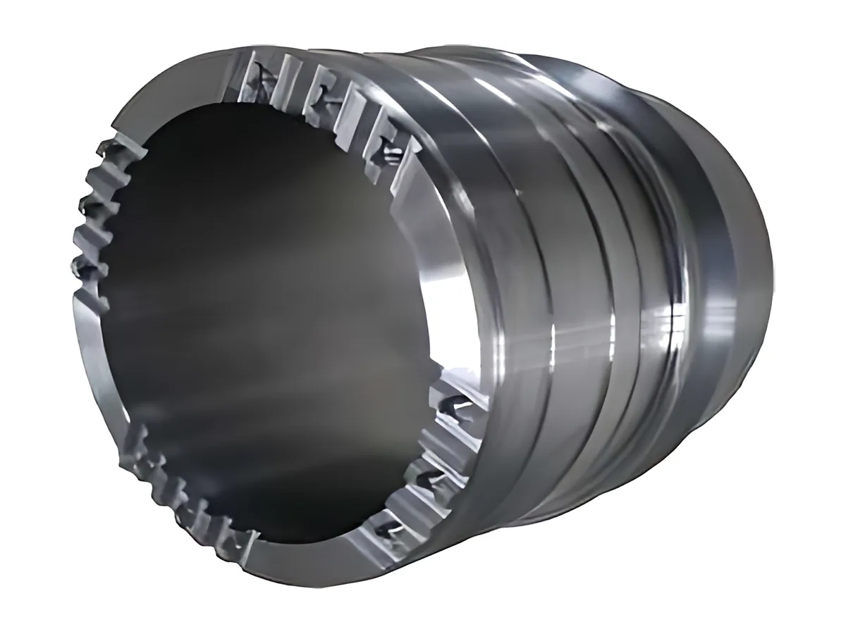 Grooved hollow shafts: Hollow shaft with machined grooves and slots