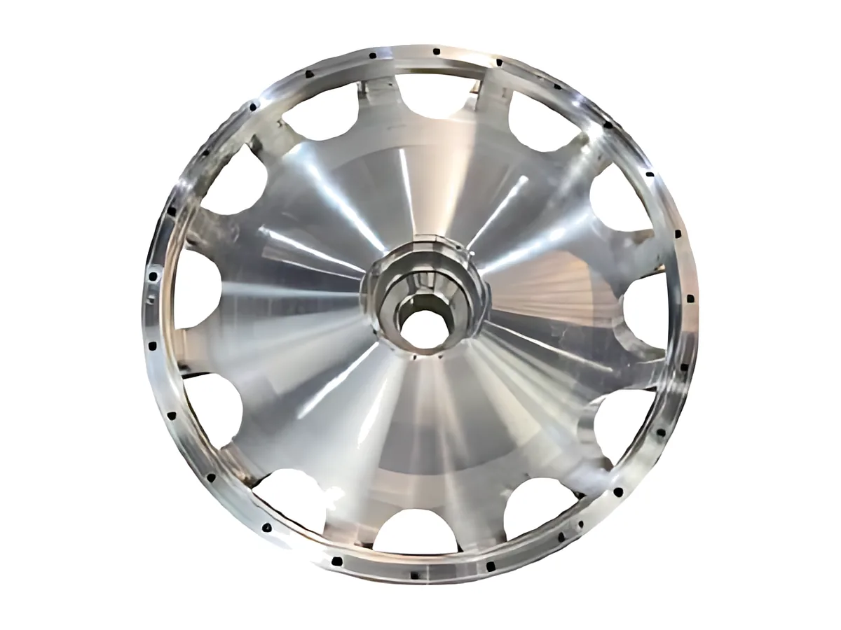 Lightened end discs: Disc with machined lightening pockets