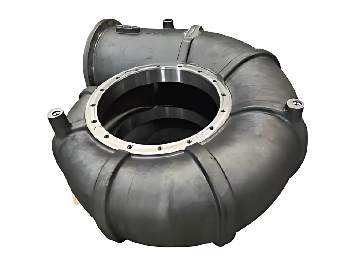 Volute casings: Cast volute casing with machined flange