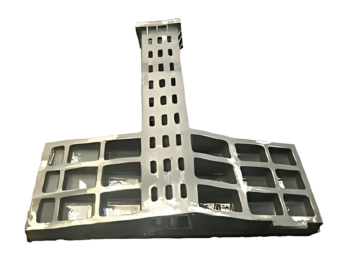 Ribbed support brackets: Ribbed support with machined faces