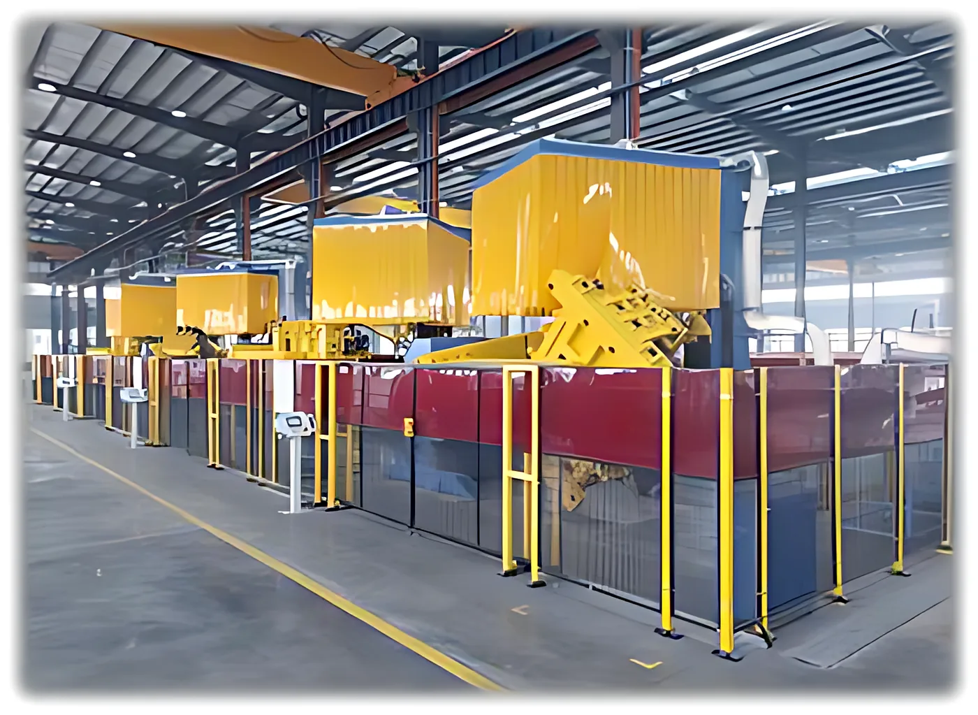 Fabrication shop with robotic welding cells at Songyan Machinery