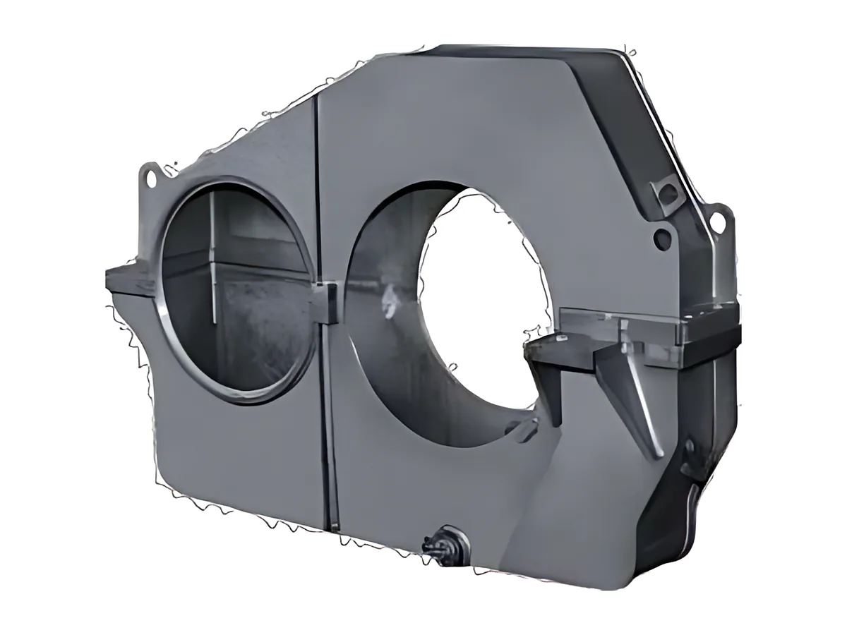 Split gearbox housings: Welded split housing, line-bored
