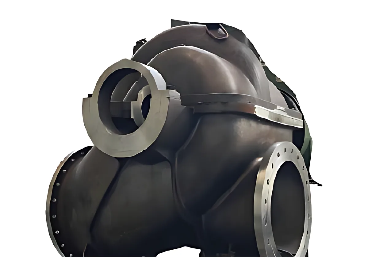 Axially split casings: Split-case pump casing with flanged nozzles