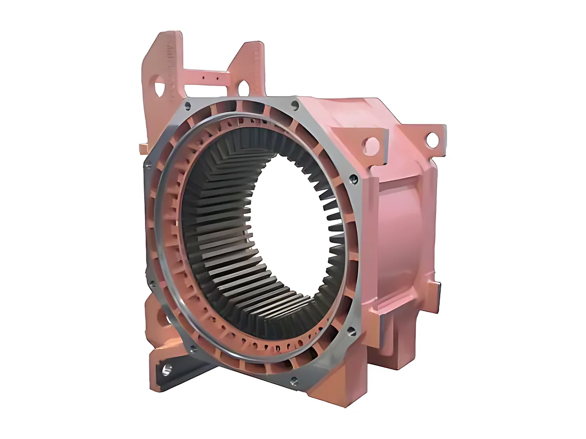 Stator frames: Welded stator frame bored after stress relief