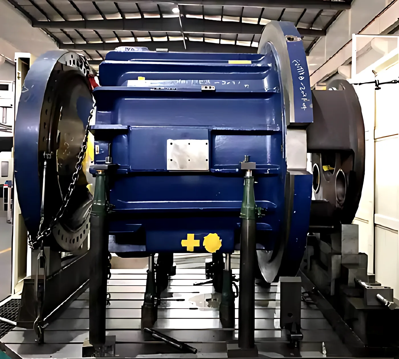 Gearbox assemblies: Assembled gearbox on the test stand