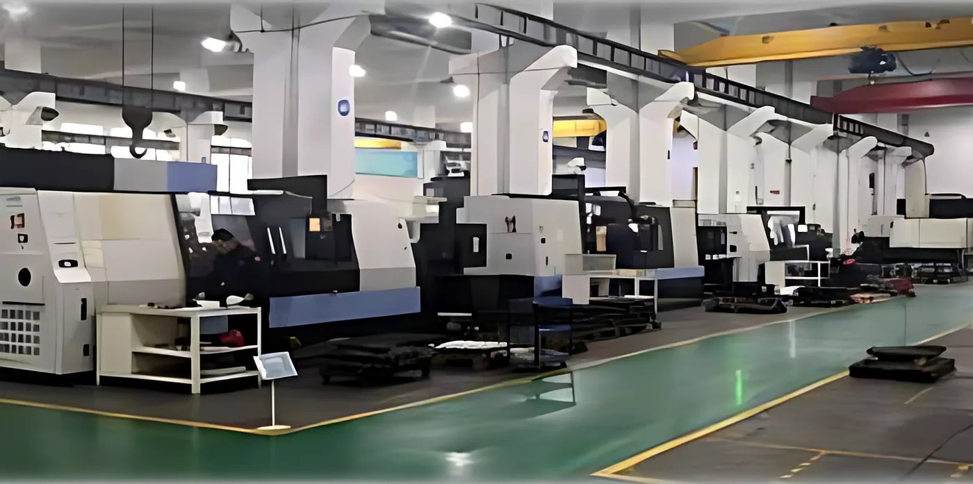 Row of horizontal machining centers